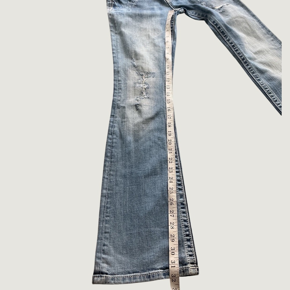 Miss Me MP7291B Mid Rise Bootcut Jeans Medium Wash Embellished Size 28 - Picture 6 of 11